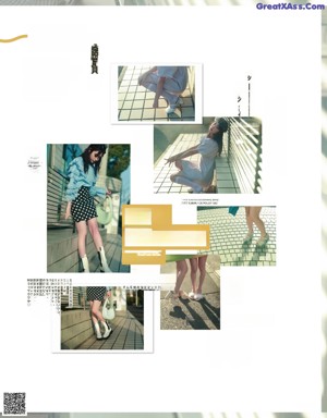 A magazine spread with a picture of two young women.
